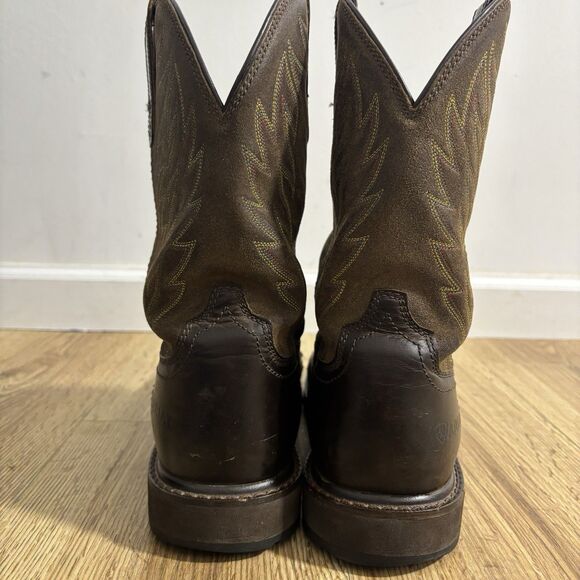 Ariat Groundbreaker Boots Men’s 11.5 EE Wide Brown Soft Toe Slip Resistant Work